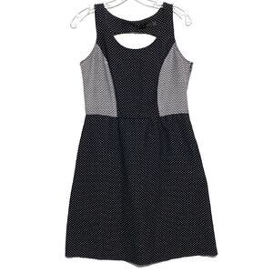 The Limited Black White Polka Dot Dress 8 Sleeveless Keyhole Back Romantic LBD